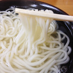 釜揚げうどん 戸隠 - 細い麺です。