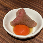 韓の台所 別邸 - 山形牛すき焼きリブロース（卵ダレ）