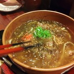 谷町 わらかし - そーきそば、もずくトッピング