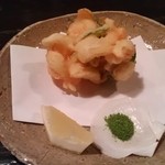 酒盃 - 小海老と百合根のかき揚げ