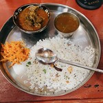 南インド料理 なんどり - ココナッツライスセット ノンベジ(鹿)