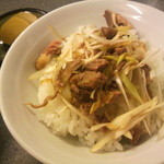 玉蘭苑 - 刀削麺セットのミニネギチャーシュー丼