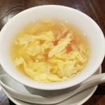 中國名菜 孫 - ランチスープ。卵とトマトのスープ