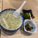 Rikyuu Shokudou - セットのテールスープ、デザート、他