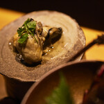 龙虾油腌制的牡蛎