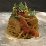 カーサ・デル・チーボ - ボタン海老のマラテーア風 冷製タリオリー二