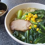 喜多方ラーメン高蔵半田店 - 青菜麺とチャーシュー丼のランチセット