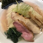 鴨出汁中華蕎麦 麺屋yoshiki - 貝汁昆布水と名古屋コーチンの細つけ麺