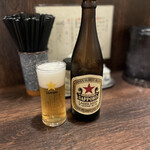 麺恋処 き楽 - 瓶ビール（中）¥550