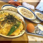 皿そば 渚庵 - 皿そば+ミニたまご丼