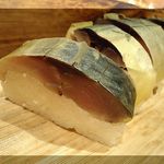 皿そば 渚庵 - 鯖寿司（1本）￥3700
