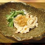 あゆら - つき出し（豚しゃぶ+なめたけおろし）