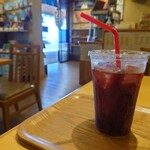 カフェ&ショップ ここや - ぶどうジュースサイダ〜♪