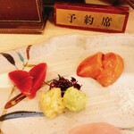 Fukurou - 朝引き鶏お造り盛り合わせ
                      砂ずり肝