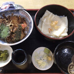 Mitsuwa - 天丼とおしらじうどん（税込１０５０円）