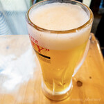英洋軒 - 最初は生ビールが良いですね。