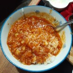 ナカガワ☆スエ食堂 - 最後はソースをかけてリゾット風で！