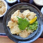 Teuchi Udon Donbee - タルタルとり天ぶっかけ＋鶏五目ご飯定食