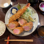 とんかつ 桐の家 - ヒレミックス定食2490円（税込）