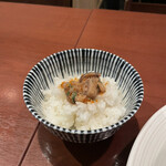 酒肴場 屯 - 白ご飯¥150には烏賊の肝和えをサービス