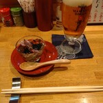 Odenya Daisuke - ホタルイカとあおさ海苔の小鉢
