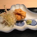 炭火割烹 いふき - 水ウニ（ミョウバンを使っていないウニのこと）