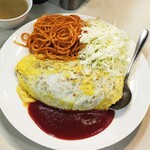 むさしや - オムドライ(1000円）　この日は外国人の方が調理担当でした