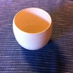 菓游 茜庵 - 氷の前に提供された香煎茶