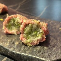 和牛焼肉 伍感 - 特選タン塩ネギ包み
