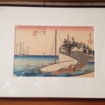 和風レストラン関本陣 - 個室の壁に浮世絵が飾ってありました。ここは宿場町の関宿だったとのろだそうです。
