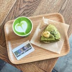ブルックリン ロースティング カンパニー - 抹茶ラテ HOT、抹茶スコーン