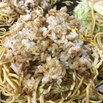Okonomiyaki Hirano - もち麦ごはんとソバ