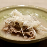 うし松 - 黒毛和牛頬肉のしゃぶしゃぶ