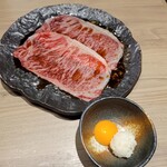 近江うし焼肉 にくTATSU - 極上ロース焼きすき~一口ご飯を添えて~