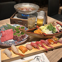 黄金出汁しゃぶと江戸前寿司 肉のあさつ 梅田お初天神店 - 