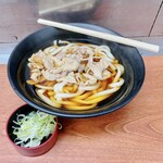 駅そば 菜の花そば - 肉うどん