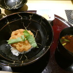天冨良 麻布よこ田 - 〆のかき揚げ丼