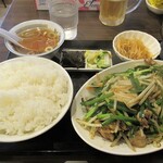 中華食堂 楽 - 肉ニラ定食