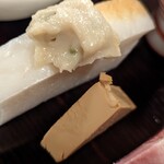 蕎麦おさめ - 「蒲鉾（南蛮焼）自家製わさび漬け添え」「クリームチーズ酒粕漬け」