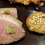 蕎麦おさめ - 「かすみ鴨ロース」「焼き味噌」