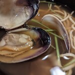 蕎麦おさめ - 大粒のあさり