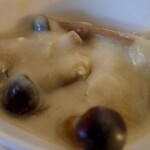 あおもり万華堂 - もちあわ粉の豆乳グラタン、チーズとかホワイトソースとか使ってないけど、それっぽい味わい。ぶなしめじもシャキッと