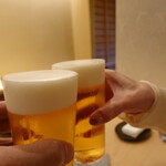 すし処 睦月 - かんぱ～い♪