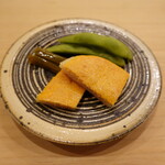 すし処 睦月 - 平貝明太子焼き、花わさび、枝豆