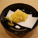 すし処 睦月 - とうもろこし、空豆、天ぷら