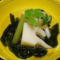 八寸 - 炊き合わせ：筍の直炊き 蕗 若布