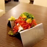 豚と魚 藍カタ - のっけ寿司 500円