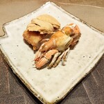 照寿司 - アナジャコと甘鯛のフライ雲丹添え