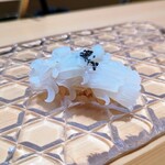 すし 福寿 - 白イカ炭塩