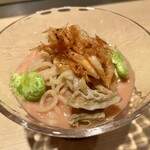 Ryouri - 桜海老と空豆と干し筍の冷やしラーメン